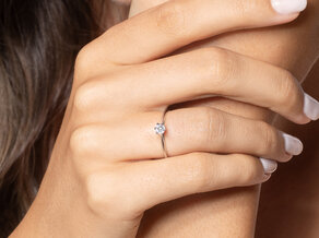 Anillo de compromiso Heaven 6 en plata 925/- con diamante 0,15ct G/SI