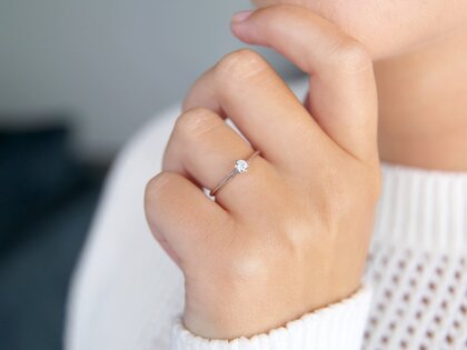 Anillo de compromiso Heaven 6 en plata 925/- con diamante 0,15ct G/SI