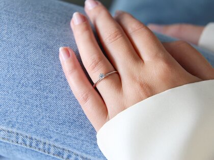 Anillo de compromiso Heaven 6 en plata 925/- con diamante 0,15ct G/SI