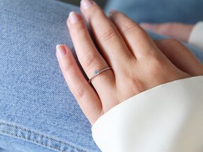 Anillo de compromiso Heaven 6 en plata 925/- con diamante 0,15ct G/SI