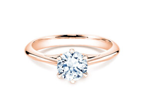 Anillo de compromiso Heaven 6 en 14K oro rosa con diamante de laboratorio 1,00ct E/VS