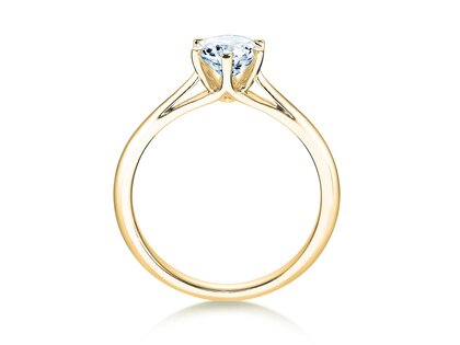 Anillo de compromiso Heaven 6 en 14K oro amarillo con diamante de laboratorio 1,00ct E/VS