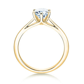 Anillo de compromiso Heaven 6 en 14K oro amarillo con diamante de laboratorio 1,00ct E/VS