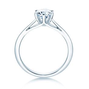 Anillo de compromiso Heaven 6 en 14K oro blanco con diamante de laboratorio 1,00ct E/VS