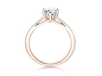 Anillo de compromiso Heaven 6 en 14K oro rosa con diamante de laboratorio 1,00ct E/VS