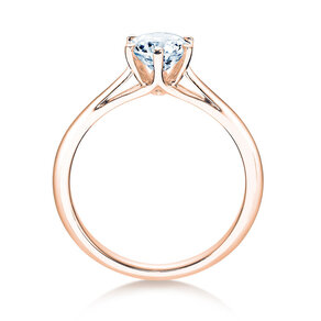 Anillo de compromiso Heaven 6 en 14K oro rosa con diamante de laboratorio 1,00ct E/VS