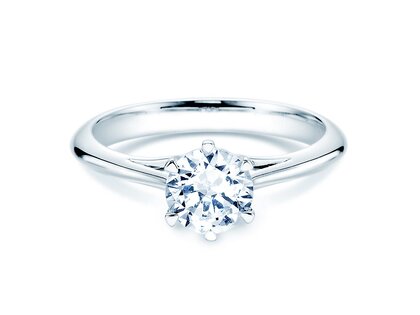 Anillo de compromiso Heaven 6 en 14K oro blanco con diamante de laboratorio 1,00ct E/VS