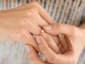 Anillo de compromiso Heaven 6 en 14K oro rosa con diamante de laboratorio 0,25ct E/VS