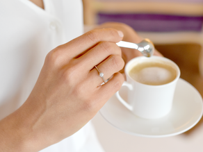 Anillo de compromiso Heaven 6 en 9K oro blanco con diamante de laboratorio 0,25ct