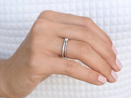 Anillo de compromiso Heaven 6 en plata 925/- con diamante 0,15ct G/SI