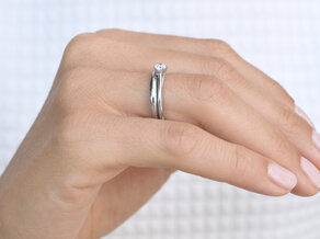 Anillo de compromiso Heaven 6 en 18K oro blanco con diamante 0,30ct G/SI