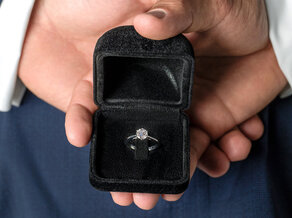 Anillo de compromiso Heaven 6 en 9K oro blanco con diamante 1,00ct H/SI