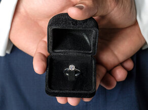 Anillo de compromiso Heaven 6 en 14K oro blanco con diamante 1,25ct H/SI