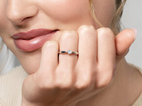 Anillo de compromiso Joy en 9K oro amarillo con diamante 0,25ct G/SI
