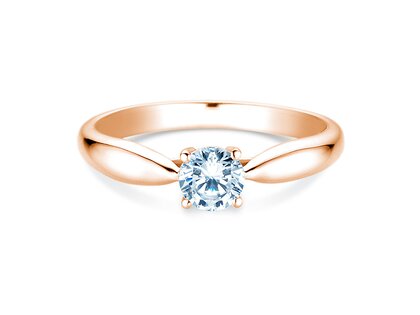 Anillo de compromiso Joy en 14K oro rosa con diamante 0,50ct H/SI