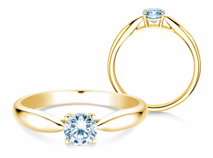 Anillo de compromiso Joy en 14K oro amarillo con diamante 0,25ct G/SI
