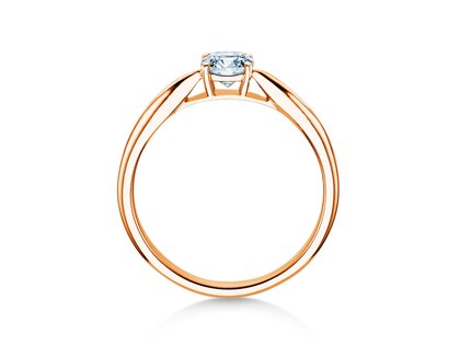 Anillo de compromiso Joy en 14K oro rosa con diamante 0,50ct H/SI