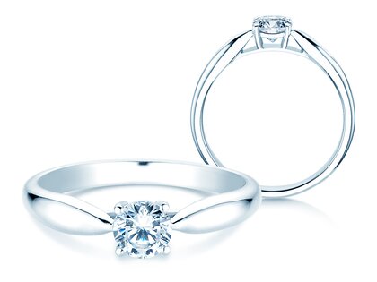 Anillo de compromiso Joy en 14K oro blanco con diamante 0,50ct G/VS