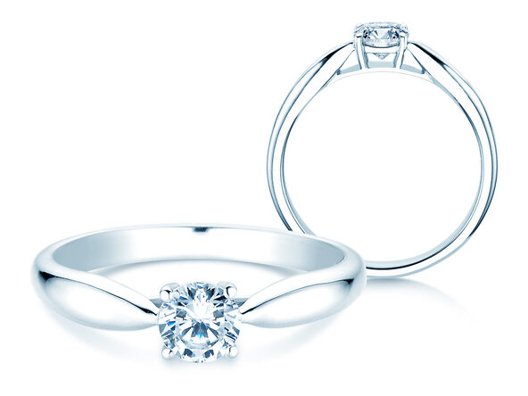 Anillo de compromiso Joy en 14K oro blanco con diamante 0,50ct G/VS