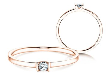 Anillo de compromiso Love en oro rosa