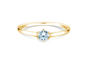 Anillo de compromiso Madison en 14K oro amarillo con diamante 0,15ct H/SI