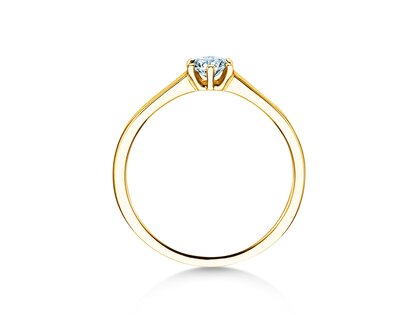 Anillo de compromiso Madison en 14K oro amarillo con diamante 0,15ct H/SI