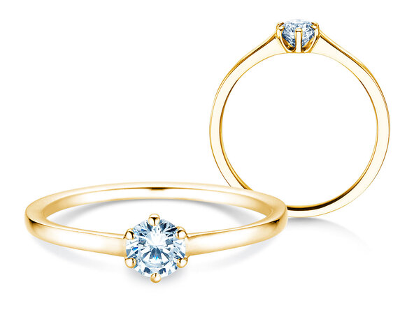 Anillo de compromiso Madison en 18K oro amarillo con diamante 0,25ct G/SI