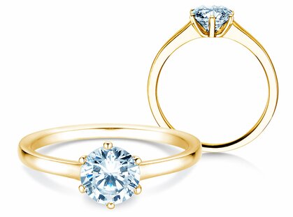 Anillo de compromiso Madison en 14K oro amarillo con diamante 1,00ct G/SI