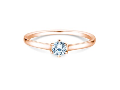 Anillo de compromiso Madison en 14K oro rosa con diamante 0,20ct G/IF
