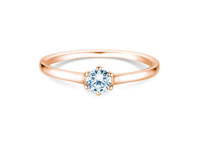 Anillo de compromiso Madison en 14K oro rosa con diamante 0,20ct G/IF
