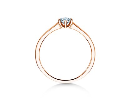 Anillo de compromiso Madison en 14K oro rosa con diamante 0,20ct G/IF