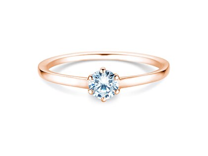 Anillo de compromiso Madison en 14K oro rosa con diamante 0,25ct H/SI