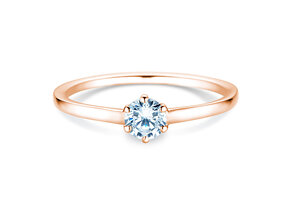 Anillo de compromiso Madison en 14K oro rosa con diamante 0,25ct H/SI