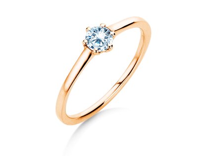 Anillo de compromiso Madison en 14K oro rosa con diamante 0,25ct H/SI