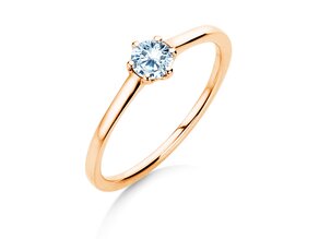 Anillo de compromiso Madison en 14K oro rosa con diamante 0,25ct H/SI