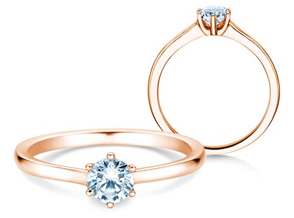 Anillo de compromiso Madison en 14K oro rosa con diamante 0,50ct H/SI
