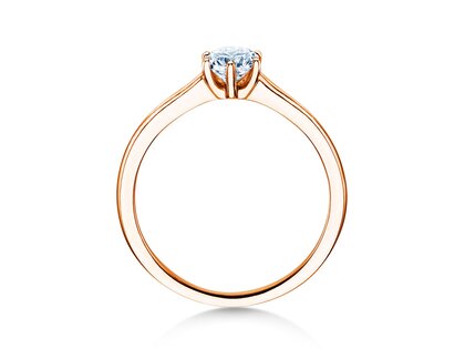 Anillo de compromiso Madison en 14K oro rosa con diamante 0,50ct H/SI