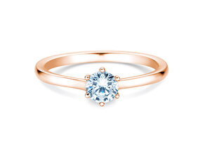 Anillo de compromiso Madison en 14K oro rosa con diamante 0,50ct H/SI