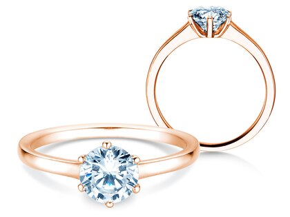 Anillo de compromiso Madison en 14K oro rosa con diamante 1,00ct H/SI