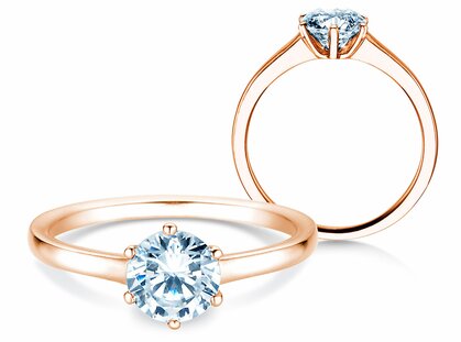 Anillo de compromiso Madison en 14K oro rosa con diamante 1,00ct G/SI