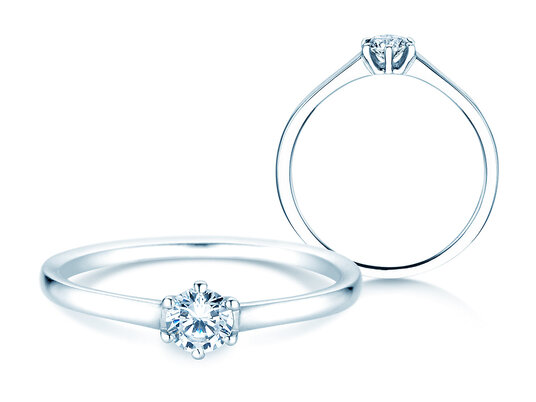 Anillo de compromiso Madison en plata 925/- con diamante 0,15ct H/SI