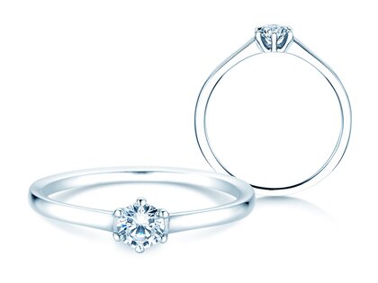 Anillo de compromiso Madison en plata 925/- con diamante 0,15ct H/SI