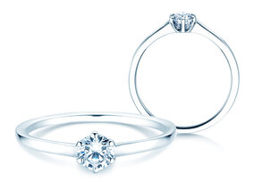 Anillo de compromiso Madison en 18K oro blanco con diamante 0,25ct G/SI