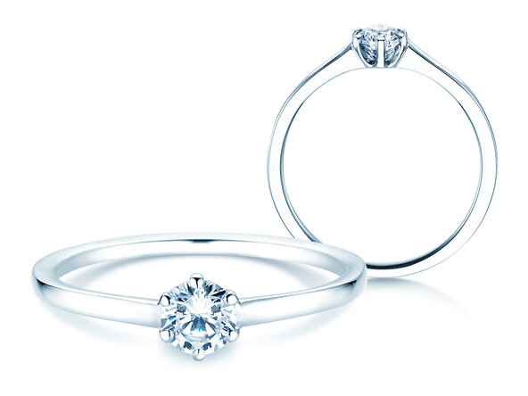 Anillo de compromiso Madison en 18K oro blanco con diamante 0,25ct G/SI