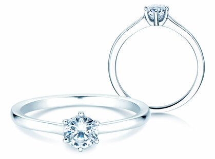 Anillo de compromiso Madison en 14K oro blanco con diamante 0,50ct G/SI