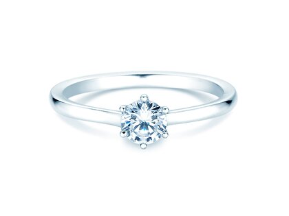 Anillo de compromiso Madison en 9K oro blanco con diamante 0,50ct G/SI
