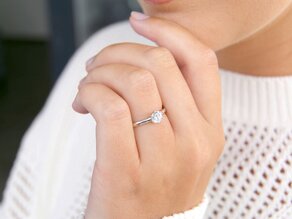 Anillo de compromiso Madison en 9K oro blanco con diamante 1,00ct H/SI