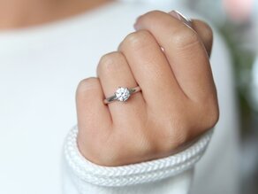 Anillo de compromiso Madison en 9K oro blanco con diamante 1,00ct H/SI