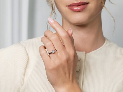 Anillo de compromiso Melody en 14K oro amarillo con diamante 0,50ct G/SI