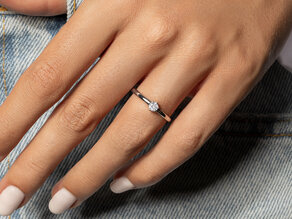 Anillo de compromiso Melody en 18K oro rosa con diamante 0,15ct D/IF